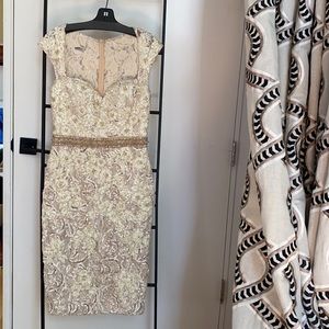 Jovani Sequin Champagne Sweetheart shape dress 8